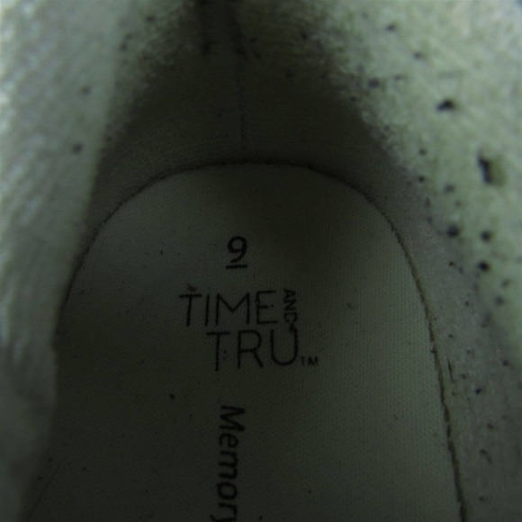 Time And Tru Women Sneaker Shoes Gray Synthetic Lace Up Size 9 Medium - Picture 7 of 9